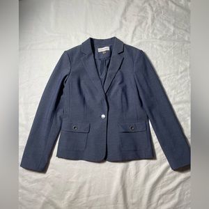 Calvin Klein Blue one button blazer women size 10